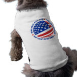 American Flag July 4th Pet T-shirt