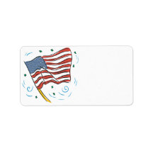 American Flag Labels