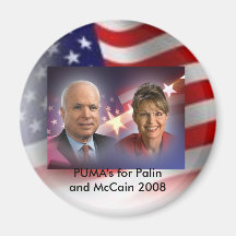 american flag, mccainandpalinsticker, PUMA's fo... Refrigerator Magnets