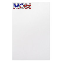 American Flag Mom Stationery