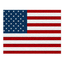 American Flag Mosaic Pattern Postcard