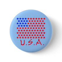 American Flag of Stars Products Pinback Buttons