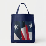 American Flag on blue Bags