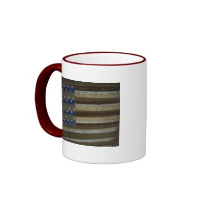 AMERICAN FLAG PAINTED ON RUSTY TIN MUG by Country_Roads