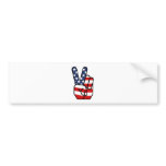 American Flag Peace Hand