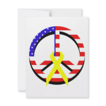 American Flag Peace & Ribbon