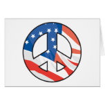 American Flag Peace Sign Greeting Card