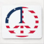 American Flag Peace Sign Mouse Pad