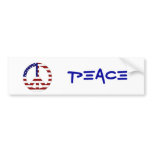 American Flag Peace sign USA bumper stickers