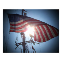American flag personalized invite