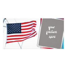 American Flag Photo Card
