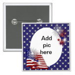 American Flag Photo Frame Pin