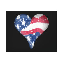 American Flag Scribble Canvas Prints
