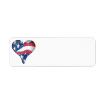 American Flag Scribble Labels