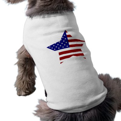 American Flag Star Pet T-shirt by sqarehead