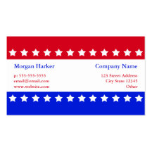 American Flag Stars Red White Blue Business Business Card Template