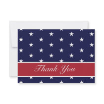 American Flag Stars Thank You Note Cards