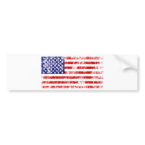 American Flag USA Grunge bumper stickers