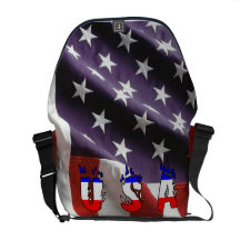 American Flag USA Messenger Bag