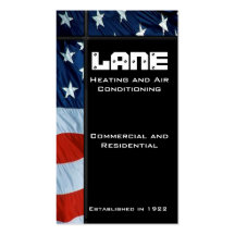 American Flag Vertical Sidebar Business Card Template
