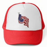 American Flag Whirlwind Flow Truckers Hat