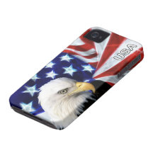 American Flag with Bald Eagle Patriotic Case-Mate iPhone 4 Cases