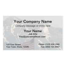 American Flag with Utah Mountain Background Business Cards