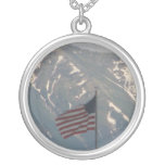American Flag with Utah Mountain Background Jewelry
