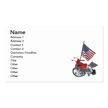 American Flag with Wheelchair Business Cards