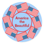 American Flags Customizable Stickers