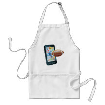 American football ball cell phone aprons