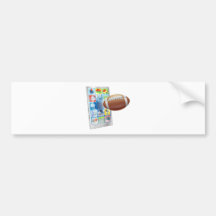 American football ball mobile phone bumper stickers