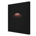 American football ball on black background canvas print