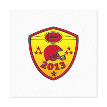 american football champions 2013 shield stretched canvas prints