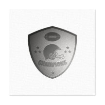 american football champions shield gallery wrap canvas