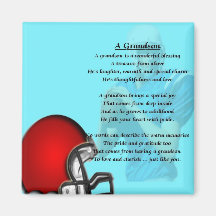 American Football Grandson Poem Magnet