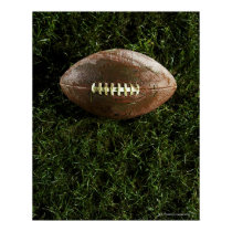 American football on grass, view from above posters