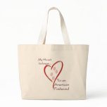American Foxhound Heart Belongs Tote Bags