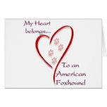 American Foxhound Heart Belongs Greeting Cards
