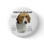 American Foxhound History Design buttons