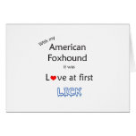 American Foxhound Lick Design Greeting Cards