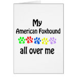 American Foxhound Walks Design Greeting Cards