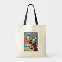 American, French, Chinese by Utagawa, Hiroshige Canvas Bags