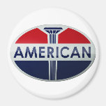 American Gas Station vintage sign crystal version Magnet