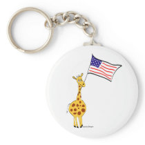 American Giraffe Key Chains