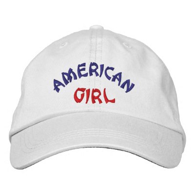 AMERICAN GIRL EMBROIDERED BASEBALL CAPS by myhome71