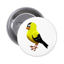 AMERICAN GOLDFINCH PINBACK BUTTONS