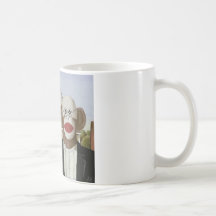 American Gothic Sock Monkeys Mugs