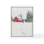 American Greeting Cards .. Red Barn watercolor