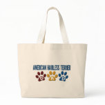 AMERICAN HAIRLESS TERRIER DAD Paw Print bags